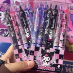Sanrio Hello Kitty & Kuromi Gel Pen Set – 6Pcs Quick-Drying Stationery