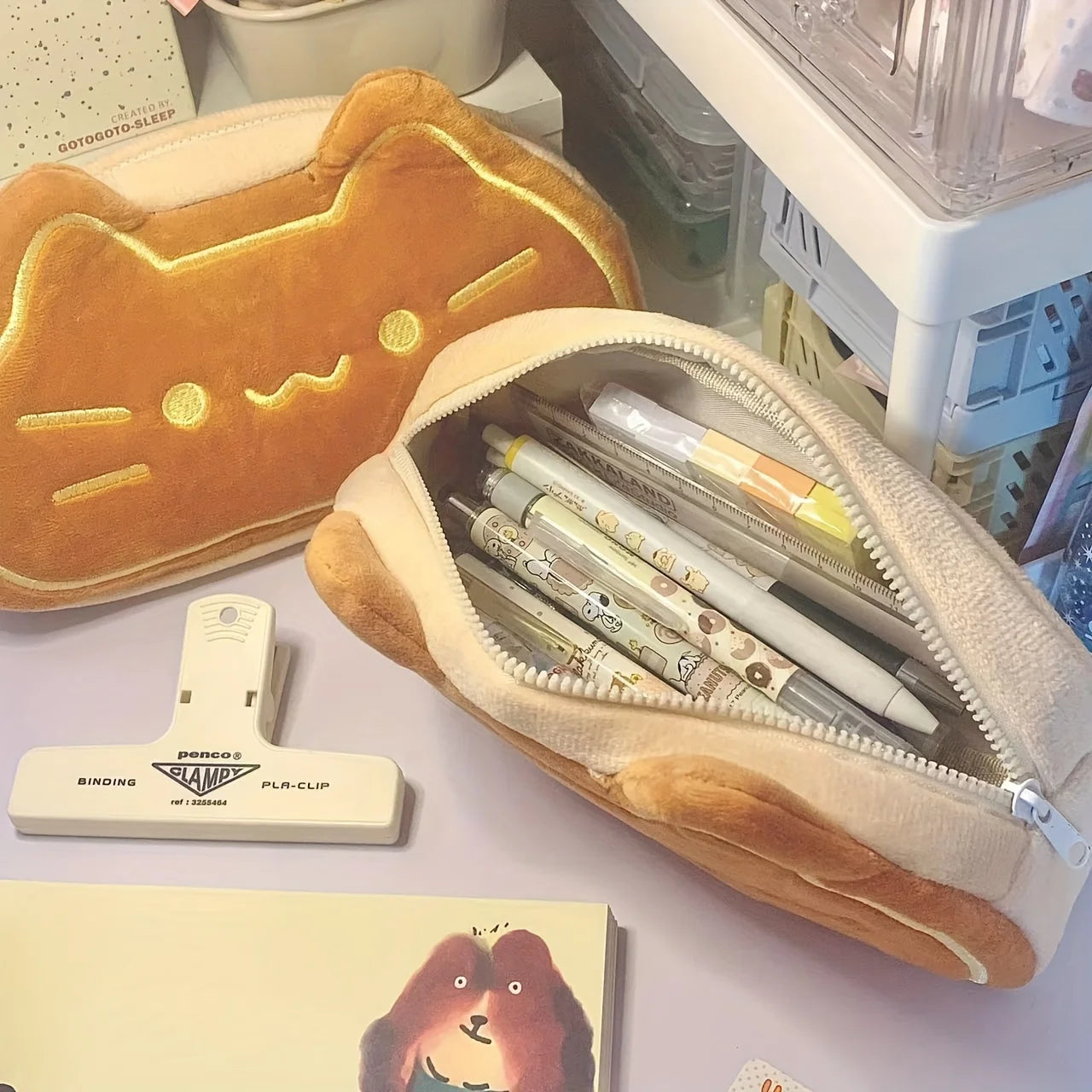 Caramel Cat Plush Pen Case - Image 3