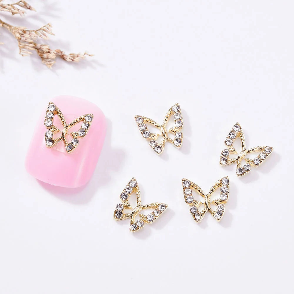 10Pcs Kawaii Cartoon Bear Rhinestone Nail Charms - Image 11