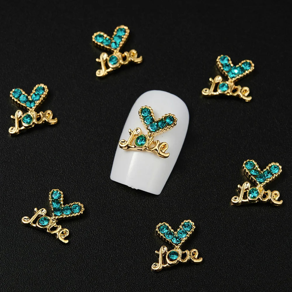 10Pcs Kawaii Cartoon Bear Rhinestone Nail Charms - Image 14