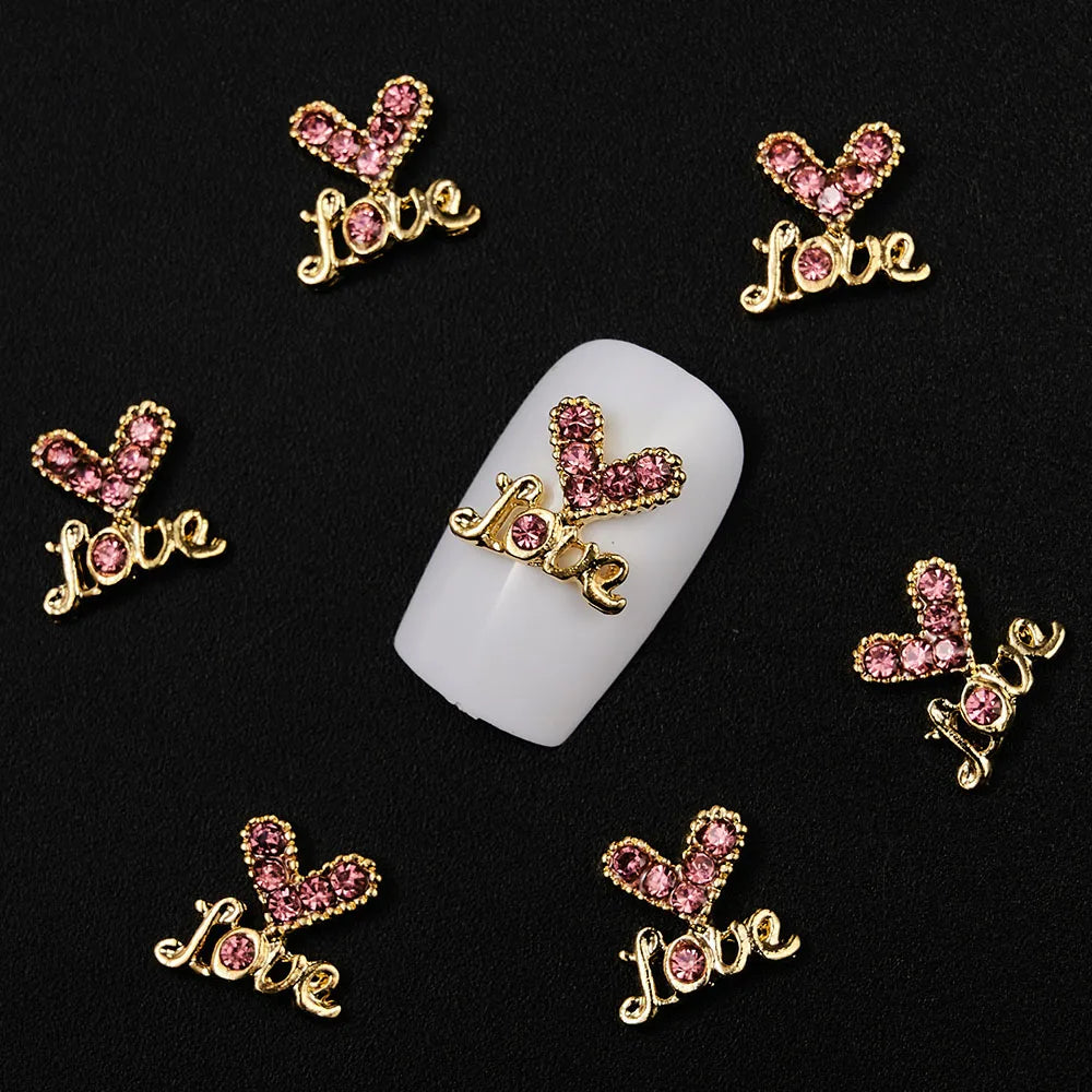 10Pcs Kawaii Cartoon Bear Rhinestone Nail Charms - Image 17