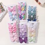 Girls Cute Sequins Double Butterfly Hair Clips