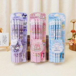 Cinnamoroll & Kuromi Cartoon Pencil Set β Cute Stationery for Fans