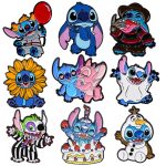 Cartoon Stitch Enamel Pin Brooches – Cute Accessories for Women and Fans